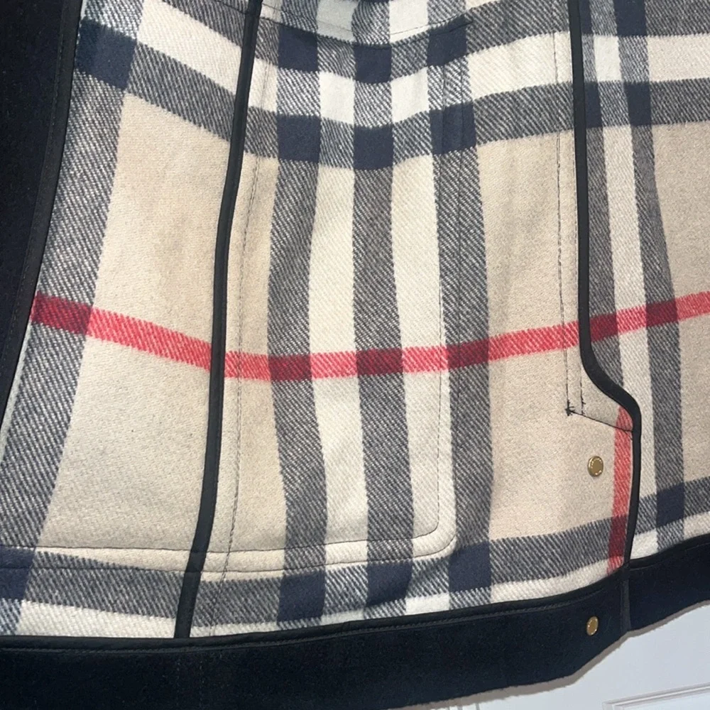 BURBERRY Brit “Blackwell' Wool Duffle Toggle Coat with hood Black size 6 - Picture 6 of 15